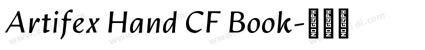 Artifex Hand CF Book字体转换